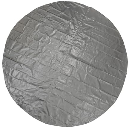GUARD SHIELD Round Tarp Waterproof Heavy Duty Silver/Black 15 Feet Cover Outdoor Inflatable Pool Ground Cloth Tarps for Under Pool