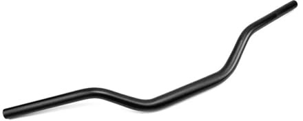 Manubrio Alluminio Moto Scooter, Curvatura Bassa Manubrio universale for moto da 28 mm scooter in lega di alluminio CNC(Black)