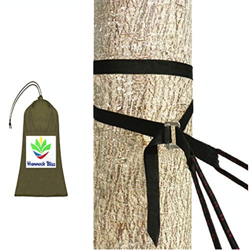 Hammock Bliss Deluxe Cinching Tree Straps - Heavy Duty & Extra Long Adjustable Tree Straps - Seat Belt Like Buckle Makes It a Cinch To Hang Your Camping Hammock - Set Of 2 Straps