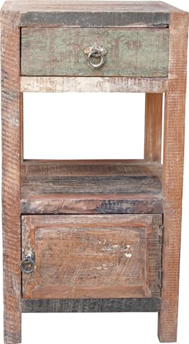 GURU SHOP Beistellschrank, Nachtschränkchen, Beistelltisch mit Ablage - Modell 7, 52x38x38 cm