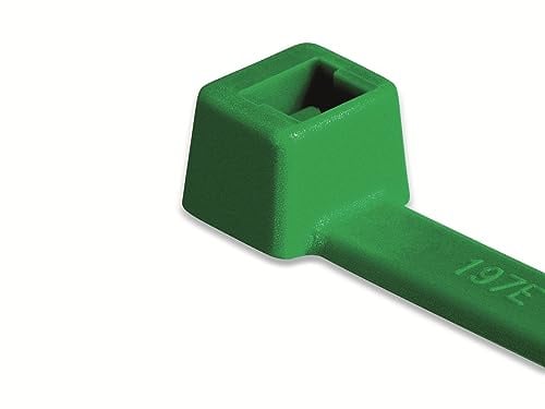HellermannTyton 111 – 03014 Polyamid Grün 100pièce (S) Kabelbinder – Satellitenempfängers (15 cm, 3,5 mm, 1,2 mm, 100 Stück (S))