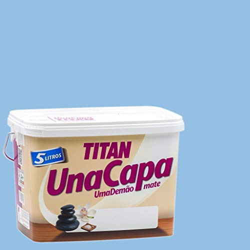 Titan 69634005 - Pintura plástica mate AZUL Titan UNA CAPA