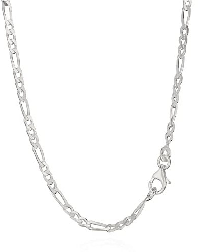 NKlaus 40cm Figarokette 925 Silber elegante Halskette Breite: 2,5mm Collier 5,2g schwer 5231