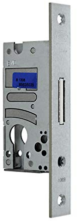 BKS Riegelschloss/Zusatzschloss mit 25mm Dornmaß, Stulp: 24 x 160mm, DIN Links/Rechts verwendbar incl. SN Montageset