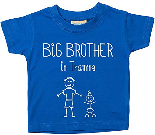 60 Second Makeover Limited Big Brother in Training Blue Tshirt Big Brother Tshirt New Baby Announcement New Baby T Shirt Family Tee Machine Washable - 12-18 Mths