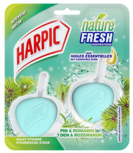 Harpic Bloc WC - Nettoyant WC Galet Détartrant - Parfum Pin et Romarin - lot de 2