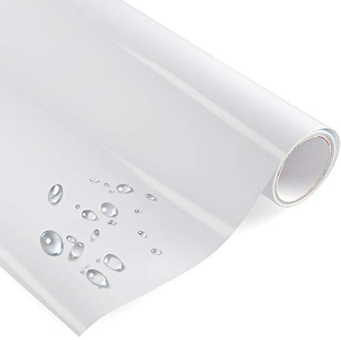 Küchenfolie Hochglanz Weiß, Möbelfolie, Klebefolie für Möbel, Türen selbstklebende Folie Türfolie, Küche, Meterware (5 Meter x 0.33 Meter)