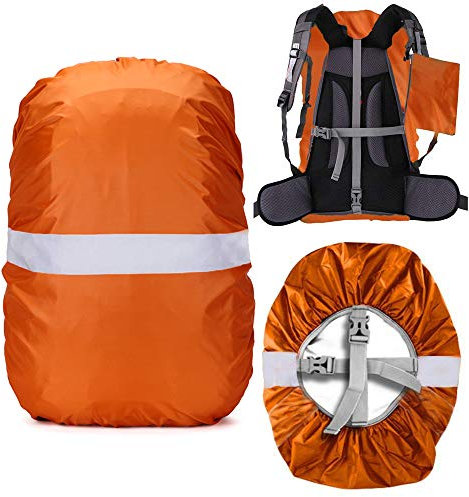 Cosowe Regenschutz für Rucksack Schulranzen, Wasserdichter Rucksack Regenhülle Cover Regenüberzug mit Reflektorstreifen Rutschfester Kreuzschnalle, Perfekt für Camping, Wandern Oudoor Aktivitäten