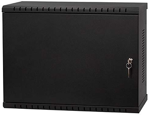 DVR CCTV Armoire Murale 3U 19 Pouces 180 mm | Baie Informatique en Acier | Bureau Informatique, NVR, Boîtier pour Caméra de Vidéosurveillance, Dimensions compactes, Réglable, Noir