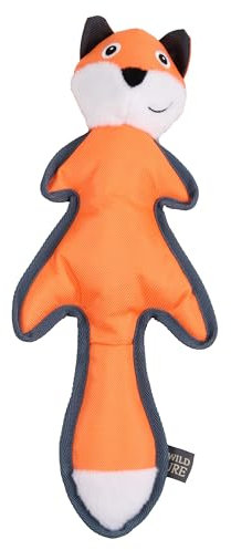 Dehner Wild Nature Hundespielzeug Outdoor Fox, inkl. Quietscher, ca. 42 x 18 x 7 cm, Oxford-Baumwolle, orange