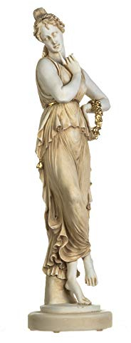Persephone Göttin der Unterwelt Frühlingszeit Blumen & Vegetation Statue Goldton 66 cm