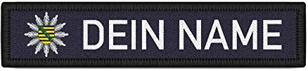 Copytec Namens-Patch Polizei Sachsen Namen Uniform Bundespolizei Beamter Abzeichen#37336