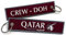koolkrew Qatar Airways Crew DOH gewebter Schlüsselanhänger, Burgunderrot, One size