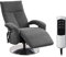 CAVADORE TV-Sessel Tirol mit Akku / Fernsehsessel mit elektrisch verstellbarer Relaxfunktion / 2 E-Motoren / Kabellos / 74 x 112 x 82 / Strukturstoff: Grau