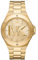 Michael Kors Herren Quartz Armbanduhr, 45.00mm GehäusegröÃŸe mit Gold analog Zifferblatt und Gold Metallarmband Armband MK8939
