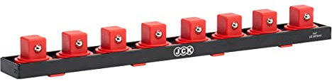 JCK 3/4 Drive Aluminum Socket Holder Organizer, Unique Designed Rack, for Metric/Imperial Air Tool Moveable Organizer Secure Socket Combination Storage Toolbox