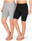 SES Kurze Radlerhose Damen 2er Pack Schwarz/Grau 36/38 Aus Baumwolle - Bequem Mit Perfektem Sitz - Geeignet Für Kleid