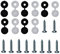 KafTon 10 Mixed Caps & Screws Car Number Plate Fixing Black White