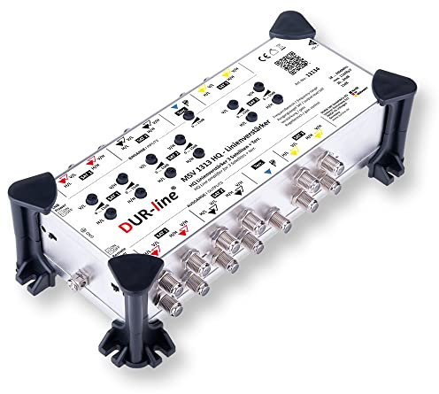 DUR-line MSV 1313 HQ Linienverstärker - Zur Verstärkung von Kaskaden-Systemen von 3 Satelliten - Made in Germany - Matrix - Multiswitch [DVB-S/S2/T/T2, Digital, HDTV, FullHD, 4K, 8K, UHD, 3D]