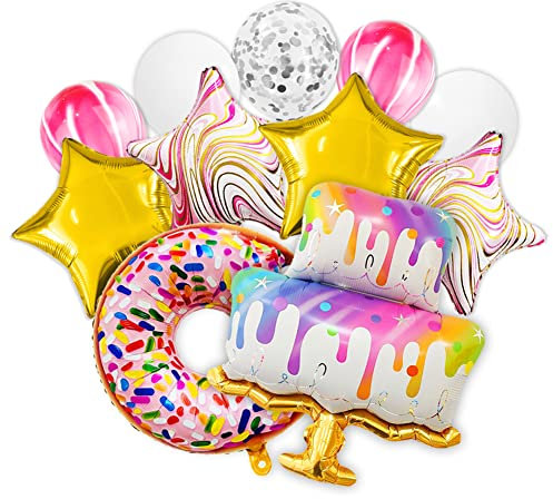 Luftballons Geburtstag,17 Stück Happy Birthday Helium Ballon,18 Zoll Party Bunt Rose Pink Gold Folienballon Für Geburtstagsdeko mädchen Frauen Jungen Mann Kindergeburtstag Party Deko Decor