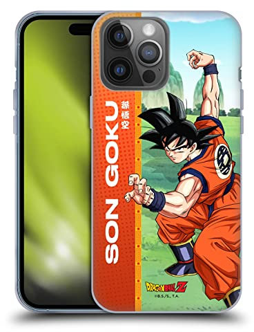 Head Case Designs Officially Licensed Dragon Ball Z Son Goku Saiyan Arc Characters Gel Case [Military Grade Protection] Compatible with Apple iPhone 14 Pro Max and Compatible with MagSafe