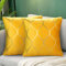 Hanrunsi 2er Set Kissenbezug 40x40cm Gelb Kissenbezüge Muster Kissenhülle Dekor Kissenbezug Geometrischer für Home Sofa Wohnzimmer Kissenbezug mit Gold Kissen Kuschelige Kissenhülle für Couch