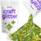 Hemway Craft Glitter - Lime Green Holographic | 100g Multi Size Metallic Sequin Flakes for Resin & Epoxy Crafts | Supplies for Tumblers, Cards, Jewellery, Candle, Hair, Face, Body & Nail Art
