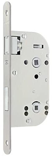 Serrure à larder à pêne magnétique coffre 145 mm entraxe 70 axe 50 mm carré de 7 mm réversible avec gâche condamnation