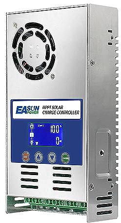 POWLAND 60A MPPT Solarladeregler 12V 24V 36V 48V Auto Detektion, Max 180Vdc PV Voc, LCD Hintergrundbeleuchtung, Solarladung für GEL/SEL/FLD/USER Lithium Batterie