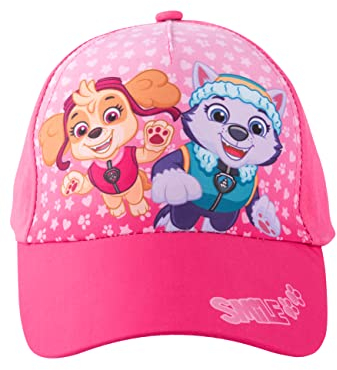 United Labels Paw Patrol Cap für Kinder, Skye und Everest, Rosa Pink, Basecap verstellbar, Kappe für Mädchen