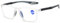 Lanomi Mode Kurzsichtige Blaulichtfilter Brille Rechteckig TR90 Rahmen Flexibel Leichte UV400 Schutz Outdoor Myopia Brillen für Damen Herren Transparent Rahmen Grau Arm -3.0