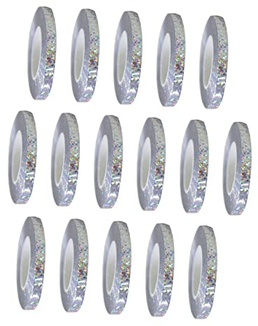 LIFKOME Rundes Band Glitzernde Luftballons Glitzerndes Band Reflektierendes Band 16 Rollen Breites Band Glitzerndes Ballonband Holografisches Geschenkband Geburtstagsparty-Bänder