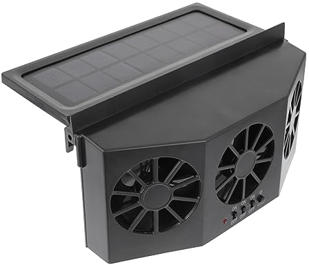 Artibetter Auto-Abluftventilator Auto-Fenster-Lüfter Kühler-Lüfter Kühler-Lüfter Kühler Für Auto Solarbetriebener Auto-Ventilatoren Für Rücksitz Abs Schwarz