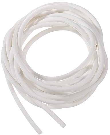 sourcing map Silikon Schaumstoff Dichtstreifen 4.5mm(0.18) Durchmesser 5 Meter(16.41 Ft) Lang Schwamm Gummi Wetter Dichtstreifen Runde Gummi Kordel Festes für Basteln Rohr Handwerk