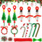 Landifor 48 Set Weihnachten Perlen Basteln Kinder Weihnachtsperlen Bastelset zu machen Schneemann Weihnachtsbaumschmuck DIY Handwerk hängende Weihnachtsdeko Weihnachten Geschenke für Jungen Mädchen