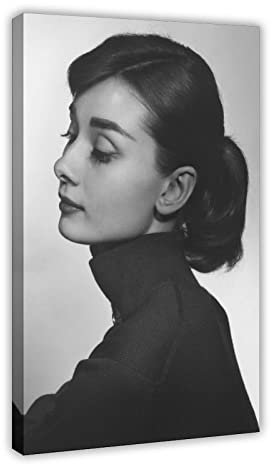 SORECI Schauspieler Audrey Hepburn 01 Leinwand-Poster, Wandkunst, Dekordruck, Bild, Gemälde für Wohnzimmer, Schlafzimmer, Dekoration, Rahmen-Stil, 60 x 90 cm