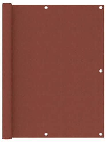 KTHLBRH Balkon-Sichtschutz Terracotta-Rot 120x500 cm Oxford-Gewebe, Sichtschutz Zaun, Balkonmarkisen, Balkonsichtschutz - Privatsphäre und stilvolle Dekoration für Ihren Balkon