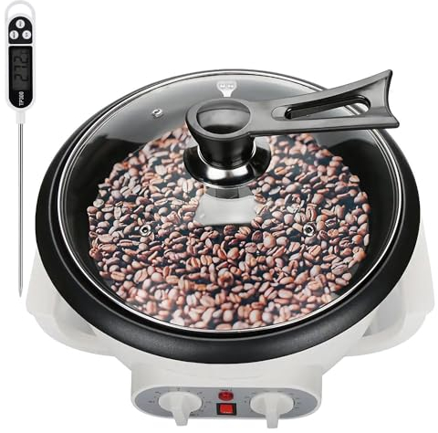 shipibroad Torréfacteur De Grains De Café 750g, Torréfacteur Domestique avec Minuterie, Torréfacteur électrique De Grains De Café, 100-240℃ pour Un Usage Domestique dans Un Café Et Un Magasin