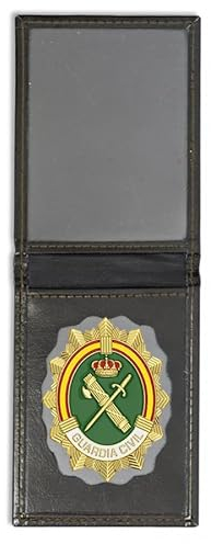 ECOMMUR Cartera + Placa de la Guardia Civil | Cartera de Polipiel identificativa con Chapa/Insignia para decoración, coleccionismo y atrezzo