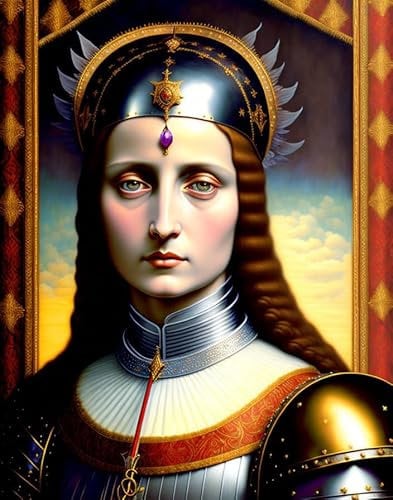 SERENDIPITP Leinwand-Poster, Wandkunst, ohne Rahmen, 58 x 90 cm, Joan of Arc