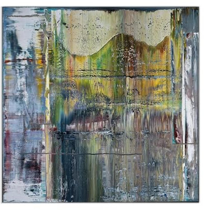 MOBYAT Gerhard Richter 《Haggadah》 Leinwandkunst,Ölgemälde,Kunstwerk,Poster,Bild,Wandhintergrund,Dekoration,Heim- und Wohnzimmerdekoration,30 x 30 cm(12 x 12 Zoll),rahmenlos