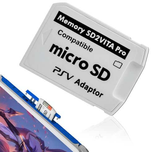 Vidacharmy SD2VITA Adapter Version 5.0, Ultimate Version Adattatore scheda di memoria SD2Vita 5.0 per PS Vita Adattatore micro SD PSVSD, Micro SD to PS Vita, Supporta 128-256GB