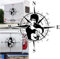Rakelfix Kompass Bruce Lee Karate Kampsort Kung Fu Aufkleber Größe&Farbe wählbar Hund Hunde Wohnmobil Caravan Autoaufkleber Sticker Kompassrose Windrose Camper