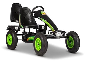 Dino Cars Green Spirit BF1 (schwarz) inkl. Zusatzsitz - Go-Kart für Kinder und Erwachsene (5-99 Jahre) - Metall, Kunststoff - Unisex - Kinder