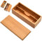 Ymxygz Boîte À Couverts en Bois avec Couvercle, Porte-ustensiles en Argenterie, Cuillère Japonaise, Baguettes, Boîte De Rangement, Tiroir De Rangement pour Couverts pour Cuisine