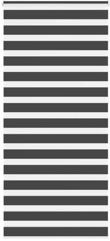 vidaXL Doppelrollo Schwarz 105x230 cm Stoffbreite 100,9 cm Polyester