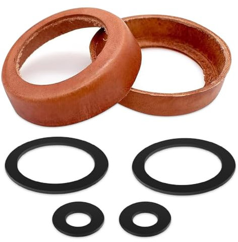 Riiosyu 2 Sets de Joint de Pompe à Bras, Type 75 Kit de joints pour pompe manuelle Manchons en cuir Pompe à bras Joints en Cuir pour pompe de jardin Pompe manuelle Pompe de puits