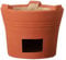 ZOLPINL Red Clay Charcoal Stove, Outdoor Pottery Barbecue Stove, Clay Grilling Stove, Home Heating Stove, Camping Barbecue Tool, for Outdoor Cooking Picnic(Large)
