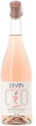 DIVIN Sauvignon Blanc Rosé Blush Spritzig 0,0% Alkoholfreier Schaumwein (1 x 0,75 l)