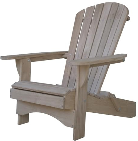 Original Dream-Chairs since 2007 Adirondack Chair Comfort Folding aus massiver Eche als Bausatz wetterbeständiger zusammenklappbarer Gartenstuhl zur Entspannung im Freien maximale Belastung 170 kg